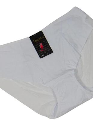 Бесшовные хлопковые трусики с сеточкой сзади 2xl белые lulola 869