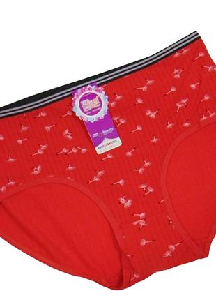 Жіночі труси бавовна linliya one size червоні (50-54)