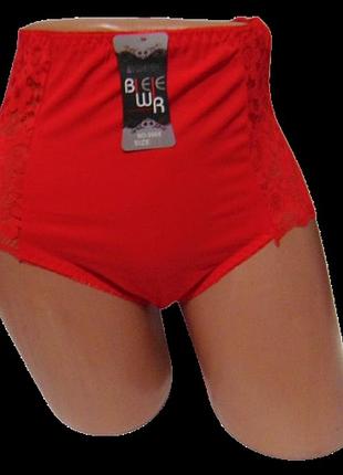 Високі мереживні труси biweier 2xl червоні 9968