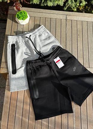 Шорты nike tech fleece спортивные брендовые - летние трикотажные шорты найк тех флис
