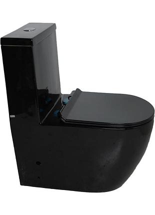 Унитаз-моноблок ermin 67*37*84 black (а0057118)