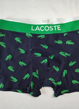 Принтовані темно-сині чоловічі труси lacoste