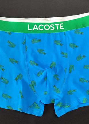 Принтовані сині чоловічі труси lacoste