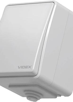 Выключатель наружный с подсветкой ip65 videx binera vf-bnw11l-g