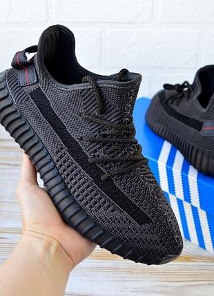 Adidas yeezy boost 350 v2 black - мужские кроссовки (42 / 26,5 см) 41