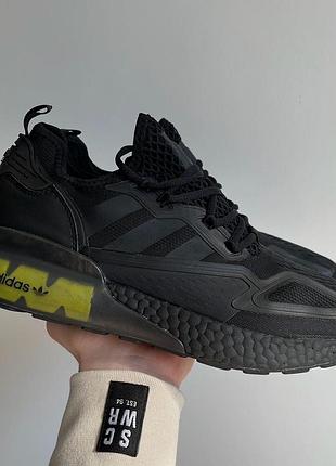 Кросиadidas zx 2k boost black для чоловіків зручні легкі кеди замша адідас