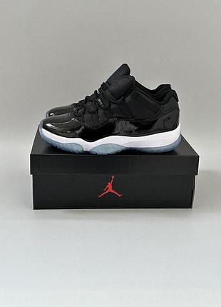 Мужские кроссовки jordan 11 retro low black джордан ретро блек лоу 44