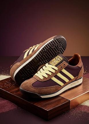Женские кроссовки adidas sl 72 og maroon brown бордовые с коричневым | адидас сл 72 натуральная замша 39