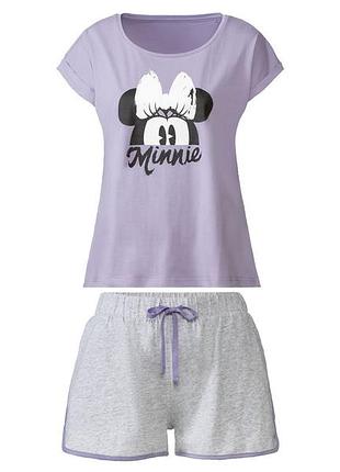 Піжама (футболка і шорти) для жінки disney minnie mouse 406154-2 s різнобарвний