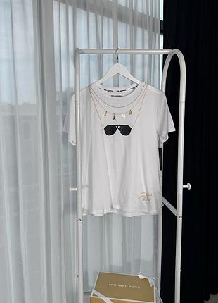 Жіноча футболка в білому кольорі karl lagerfeld 2