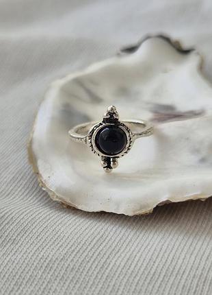 ​🖤 этнический кольца в стиле бохо с черной вставкой