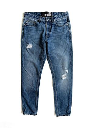 Мужские голубые синие джинсы деним slim fit брендовые love moschino размер 31 ( &nbsp;s- m )