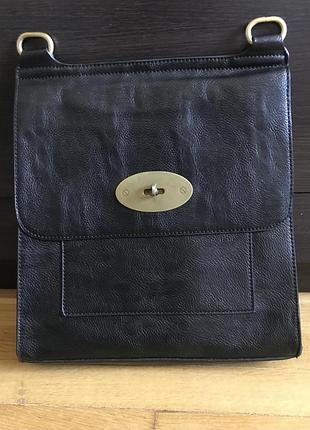 Шкіряна чорна сумка mulberry