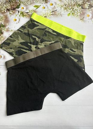 Трусики боксеры на мальчика камуфляжные (набор 2 шт.) primark р.134 см (8-9 лет).