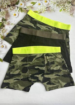 Трусики боксери на хлопчика камуфляжні (набір 3 шт.) primark р.122 см (6-7 років)