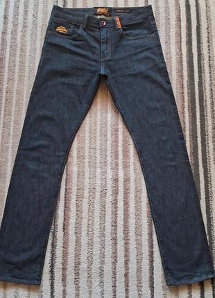 Чоловічі щільні денім джинси superdry vintage copper black denim corporal slim