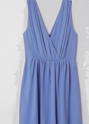 Нова вечірня сукня h&m lшифонове плаття на запах блакитна сукня пліссе