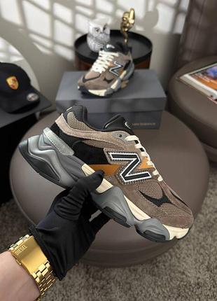 Женские кроссовки new balance 9060 brown grey black
