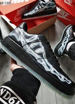 Стильные кроссовки nike air force 1 low skeleton black