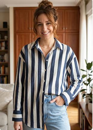 Жіноча сорочка від zara з льоном у складі
