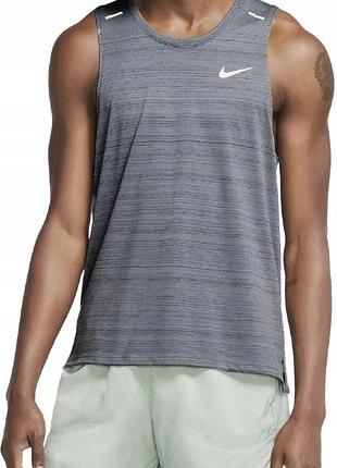 Оригінал спортивна майка nike dri-fit cu0333-85 оригинал найк сіра l