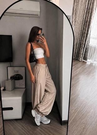 Жіночі штани султанки oversize з плащівки туреччина 42-52