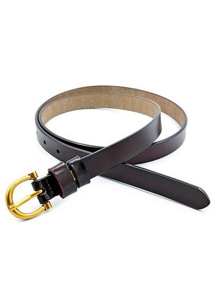Женский кожаный ремень 1.8 х 110 см weatro темно-коричневый zhin-kit-18k-0069