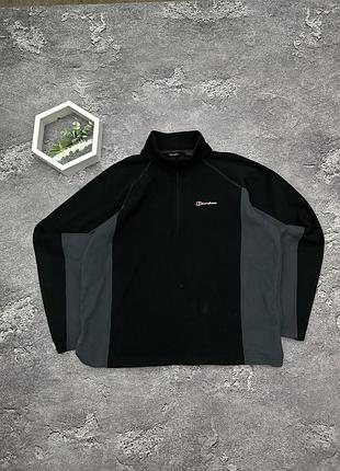 Фліс berghaus оригінал чорна кофта фліска на блискавці бергхаус куртка gorpcore
