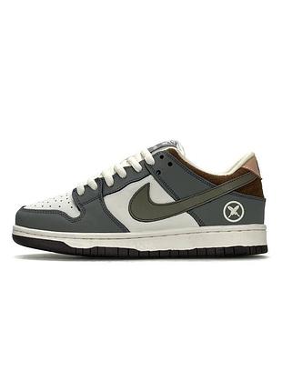 Жіночі кросівки nike sb dunk low x yuto horigome grey white