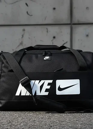 Спортивная сумка черная nike сумка дорожная найк сумка мужская женская сумка в спортзал сумка для путешествий тренировок