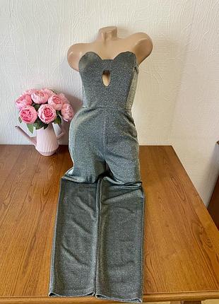 Шикарний корсетний комбез  з люрексом topshop