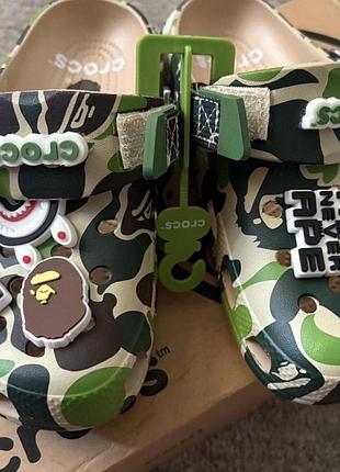 Тапки crocs x bape