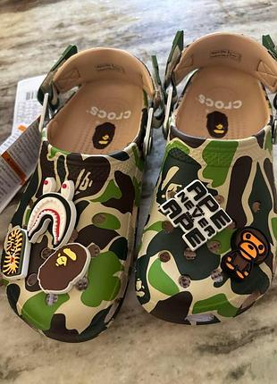 Тапки crocs x bape