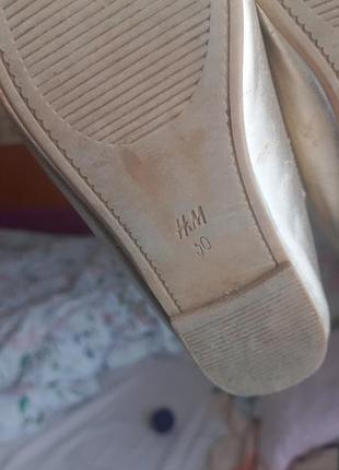 Балетки золотые h&amp;m 6