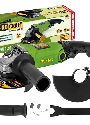 Угловая шлифовальная машина procraft pw1200e (125 мм)