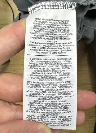 Nike dri-fit шорты-лосины m размер беговые серые 9
