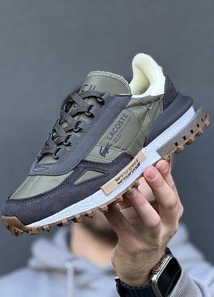 Мужские кроссовки лакоста стильные повседневные lacoste elite active t 40 41