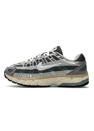 Чоловічі кросівки nike p-6000 grey beige green