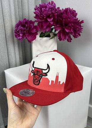 Оригінальна унісекс кепка mitchell & ness nba core i snapback chicago bulls