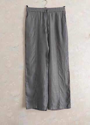 Брюки жіночі zara s 44р., сірі, ліоцелл