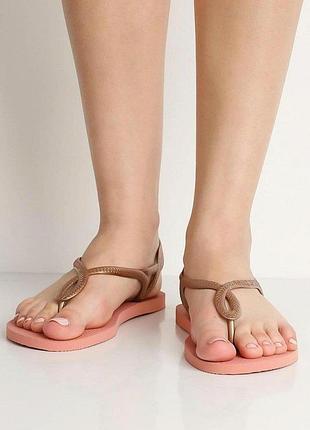 Новые босоножки вьетнамки havaianas luna розовые