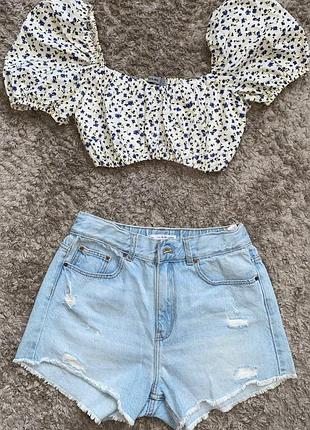 Джинсовые шорты zara