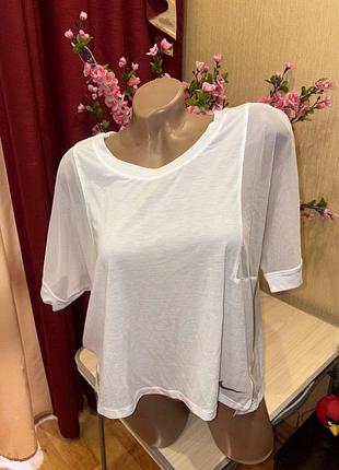 Женская спортивная футболка свободного кроя с сетками по бокам nike dri-fit p.m оригинал