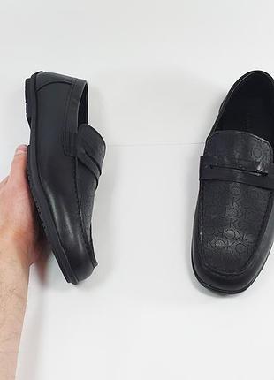 Мужские мокасины calvin klein 46 29.5 см 11 uk черные
