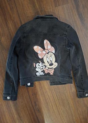 Джинсовая курточка на девочку minnie 128/134