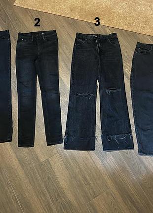 Стильні чорні джинси (wide leg, mom, skinny, рвані) — різні фасони,