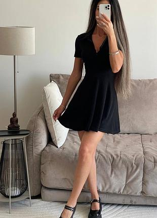 Платье мини рубчик 5