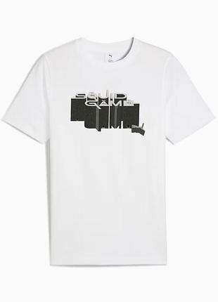 Оригінальна біла бавовняна футболка puma x squid game tee men / 630706_02