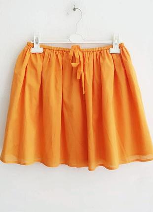 🍊 оранжевая хлопковая юбка primark, размер m (38/10) ✨