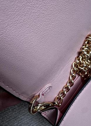 Мини сумочка-кошелек coach цветочный принт молочный цвет 5